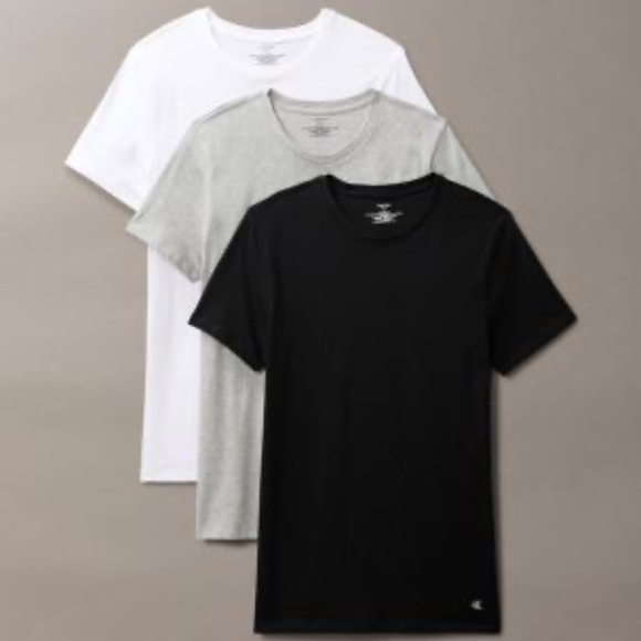 Calvin Klein Men's Short Sleeve Tees - Black, Gray, White - Picture 2 of 6